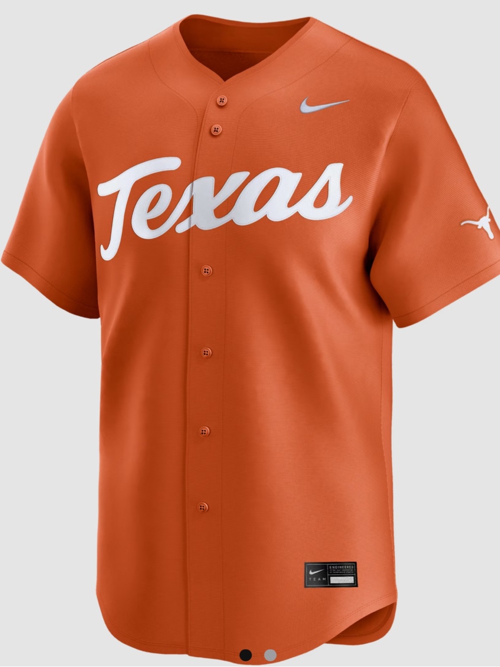 Nike Baseball DRI-FIT Texas Longhorn’s Orange Baseball Jersey